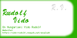 rudolf vido business card